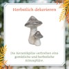 HEITMANN DECO - Ceramic Mushrooms, Grey, Approx. 16 cm