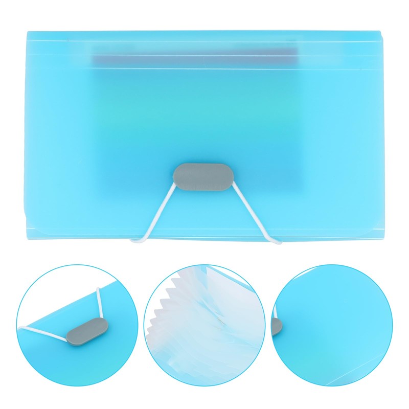 Pack of 4 Mini Expanding Folders, A6, 13 Compartments, Document