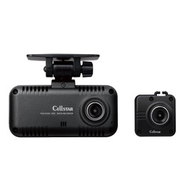Cellstar CS-54FH Dash Camera, Front and Rear 2 Cameras, 2 Megapixels, FullHD/HDR, 1.44 Inches, MicroSD (32 GB), Parking Monitoring Function, GPS Notification Function (Free Data Updates), Made in