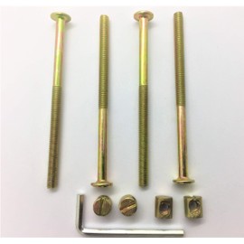 REMI TOOLS LTD Kit for Beds Cots Furniture Repair & Assembly Size (4 Screws M6 x 100MM) 4 Nuts & 1 Allen Key