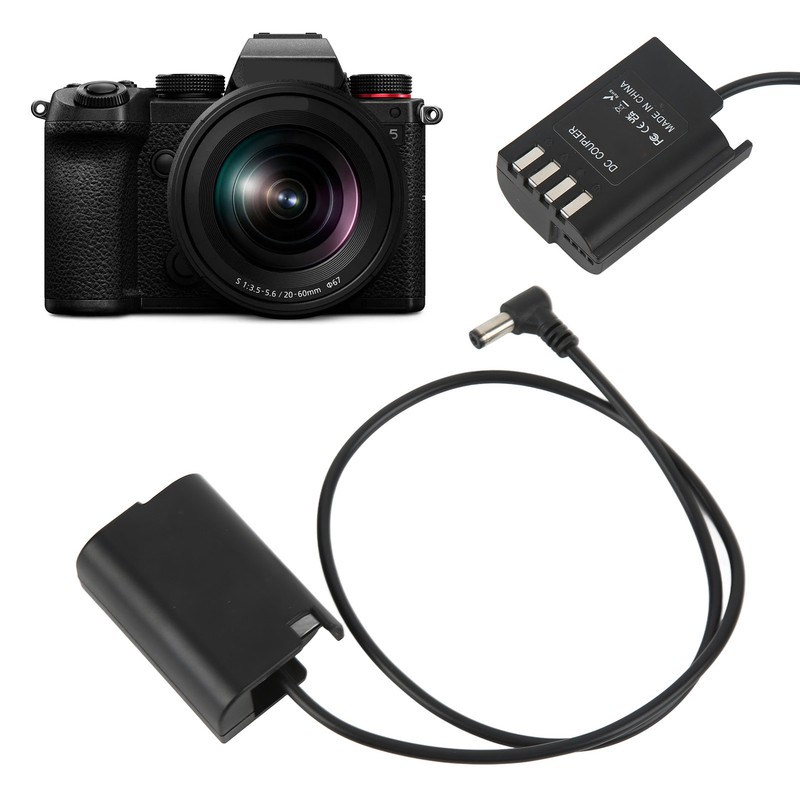 DMW DCC17 Dummy Battery DMW BLK22 DC Coupler 5.5x2.1 for