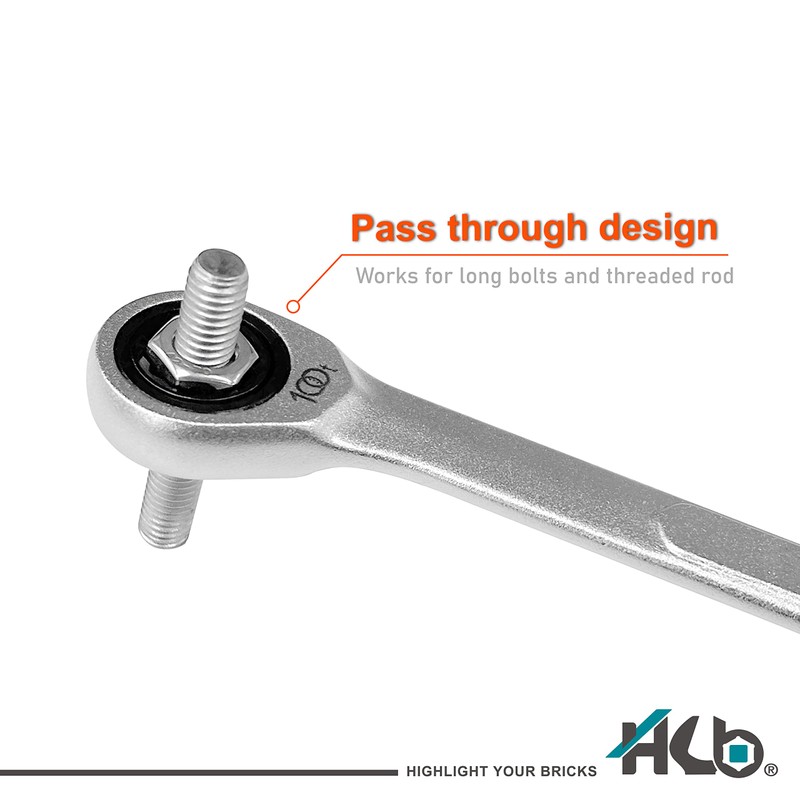 HB 13MM 100-Tooth Combination Ratchet Wrench, 3.6 degree swing arc,