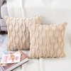 Madizz Set of 2 Soft Plush Short Wool Velvet Decorative