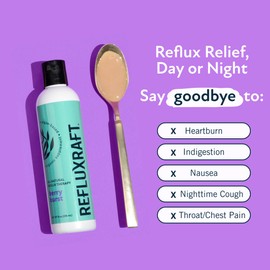 RefluxRaft Acid Reflux Therapy with Organic Alginate, Rapid & Long Lasting Gerd, LPR & Digestion Symptom Support, Zero Sugar, Gluten Free, Low Sodium, Berry Burst, 47 Gel Servings, 8 OZ Bottle, 2 Pack