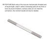 METALLIXITY 10pcs 304 Stainless Steel Double End Stud Screws Stud