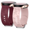 Knossen 2 PACK Floral Engraved Bands for Garmin Venu, Venu