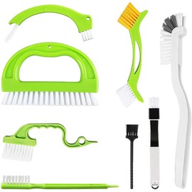 Paquete de 8 Cepillos Limpiadores de Lechada, Juego de Herramientas de Limpieza, Cepillo para Polvo de Mano para Lechada, Herramientas de Limpieza de Juntas de Azulejos para Limpieza Profunda, Cepillos de Limpieza del Hogar