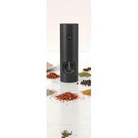 Electric Salt and Pepper Grinder– Premium Black Mini Grinder with Adjustable Settings for Spices and Seasonings – Ceramic Blades and Adjustable Coarseness