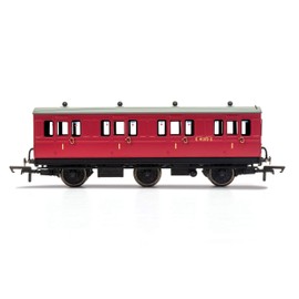 Hornby Coach Car - R40123 BR, 6 Wheel Coach, 1st Class, Fitted Lights, E41373 - Era 4 Train Toy, 00 Gauge Carriage for Train Set, Rolling Stock Models for Adults - 1:76 Scale Model Gift
