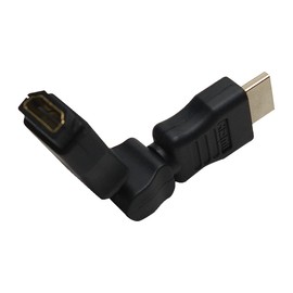 LogiLink AH0012 HDMI High Speed Adapter, 270 Degree Swivel and Gold-Plated Contacts, Ideal for Full HD, Male to Female Black