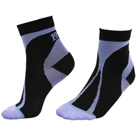 1000 Mile Lightweight Tactel Breathable Race Running Training Womens Sport Socks - Black/Lilac (Small / 3-5.5UK) - 1 Pair