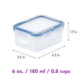 LocknLock HPL805S4 Lock 4-Piece Food Storage Container Aufbewahrungsdosen-Set aus Kunststoff, Transparent
