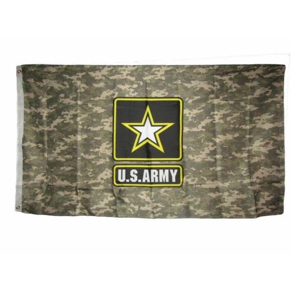 Camo U.S. Army Flag with Gold Star 3x5 ft Digital