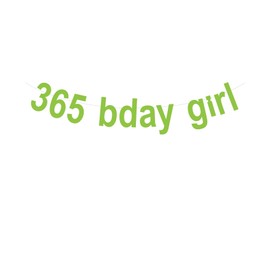 365 Bday Girl, 365 Bday Girl Banner, 365 Bday Girl Decorations, Lime Green Banner, Brat Birthday, Brat Birthday Decorations, Brat Summer, Brat Banner