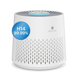 Medify MA-12 PRO Air Purifier with True HEPA H13 Filter | 405 ft² per Hour for Smoke, Odors, Pollen, Pets | Removal to 0.1 Microns | White, 1-Pack