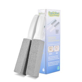 Cepillos de Limpieza para Inodoros, Piedra Pomez para WC, con Mango Largo de Plástico Antideslizante, Eliminador para Azulejos, para Limpiar la Cal, Acumulación de Calcio, Hierro y óxido