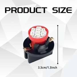 qboonpt 10PCS T10 194 168 Dash Lights for Car Interior, Car LED Instrument Light Bulbs with Twist Lock Socket, Panel Gauge Cluster Dashboard Light Bulbs Replacement for Map Dome Lights(Red)