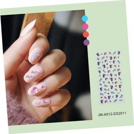 WOONEKY 3 Pack Kids Nail Art Decals Unicorn Fingertip Stickers Safe Easy to Apply