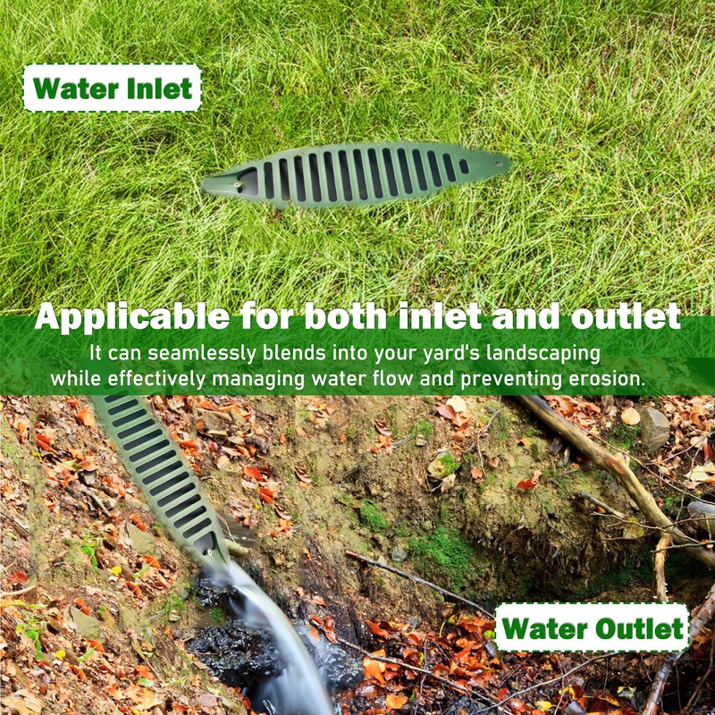 Hehoroo Yard Drain Emitter, Angled Slope Drainage Pipe, Angled Drain