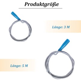 Pipe Cleaning Spiral with Drill Tip for Cleaning Various Drain Pipes 5 m