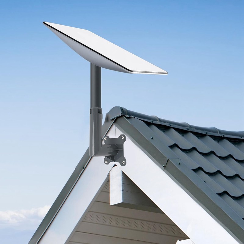 Satellite Internet Pole Mount Windproof Weather Resistant Roof Wall Mounting