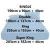 KHIM 100% Cotton 40CM/16inch Extra Deep Fitted Sheet Single, Double,