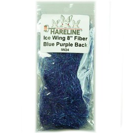 Hareline Ice Wing Fiber Blue Purple Back