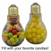 Creative Hobbies 24 Pack Clear Plastic Fillable Light Bulbs for