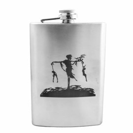 HipFlaskPlus 8oz Death on the Gallows Stainless Steel Flask