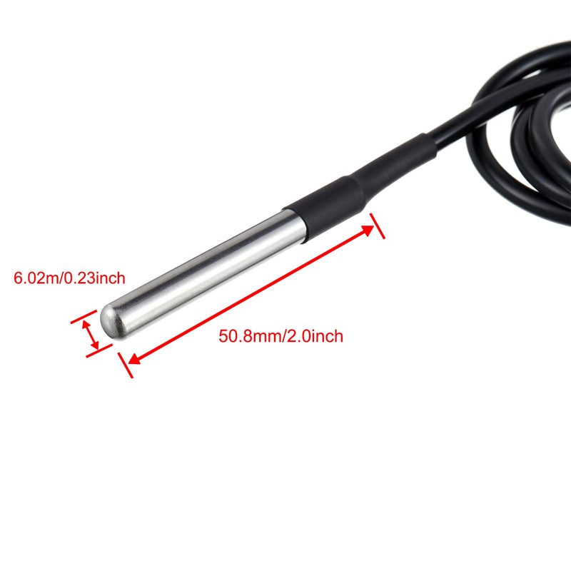BOJACK DS18B20 1M Temperature Sensor Temperature Probe Stainless Steel Package
