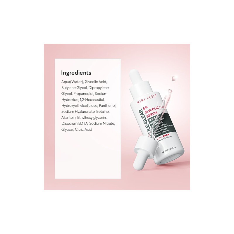 NINELESS [NINELESS]Molecule-Clear 5% Glycolic Acid Serum 30ml