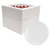 GylSun 5 sets Cake Boxes 10x10x8 inches with Boards Bakery