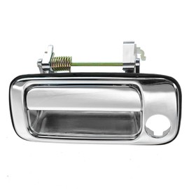 TRQ Front Left Exterior Door Handle Chrome Drivers Side Compatible with 1991-1997 Toyota Land Cruiser