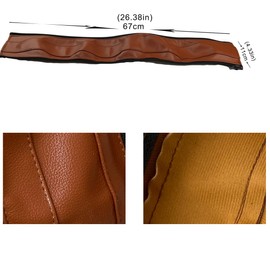 Baby Stroller Leather Armrest Handle Cover Compatible with Mima Xari Stroller, Bumper Sleeve Case Bar Protective Covers Accessories (Brown, for mom Handle)