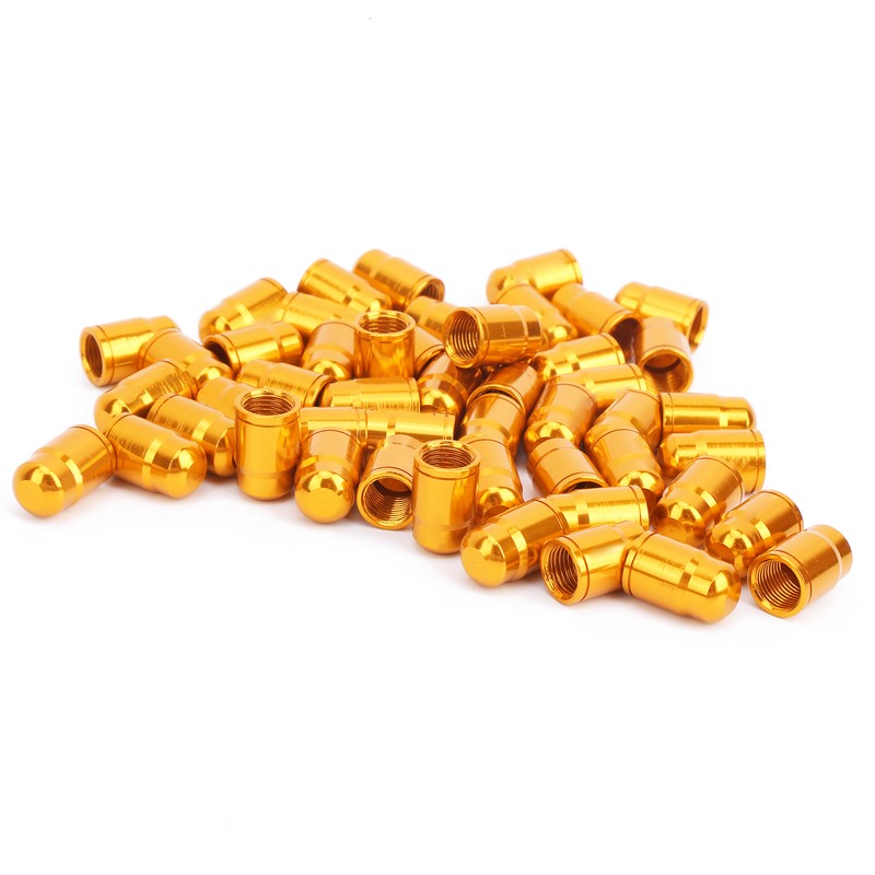 GUB 50Pcs Aluminium Alloy Schrader Valve Cap Bicycle Tyre Nozzle
