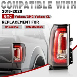 HECASA Left Tail Light LED Compatible with 2015-2020 GMC Yukon/GMC Yukon XL Replacement for 84536242 GM2800268C Brake Rear Lamp Taillight Clear Lens - Driver Side