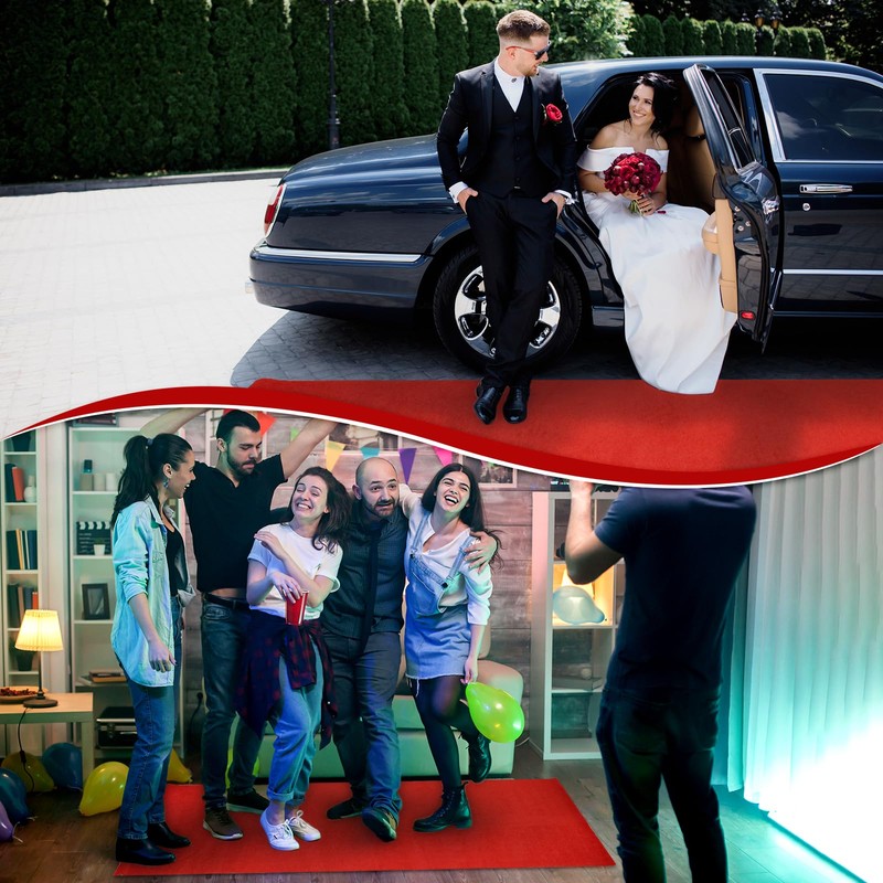 PBHEPJ 4ft x 20ft Extra Thick Red Carpet Runner for