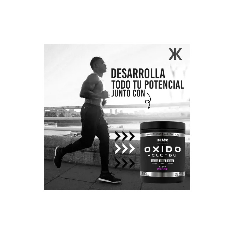 Black Supplements Oxido Nítrico + Clembu 500g Pre Entreno