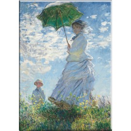 Claude Monet - Woman with a Parasol - Madame Monet and Her Son - 2.5” x 3.5” Magnet
