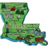 Louisiana - Acrylic State Map Refrigerator Magnet