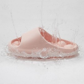 Bathroom Cushioned Anti-Slip Indoor Slippers EVA White (Women's) 5ea