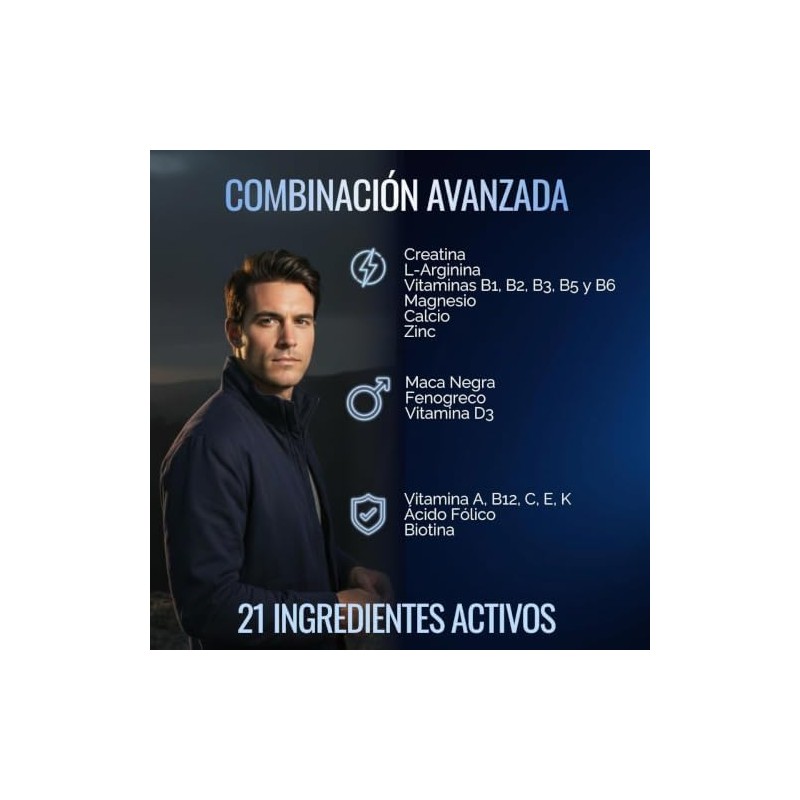 OBY Multivitaminico Hombre con Magnesio Maca Negra y Creatina 120