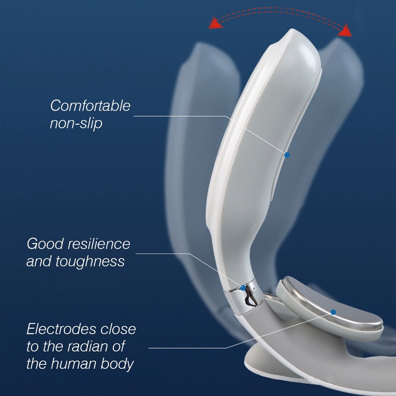 Cervical Massager 16 Modes USB Smart Pulse Heating 4 Head