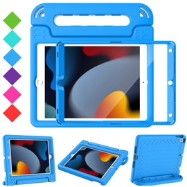 Surom Surom Kids Case with Screen Protector for iPad 10.2 Inch 2021/2020/2019 (9th/8th/7th Generation), Shockproof Convertible Handle Stand iPad 10.2 9th/8th/7th Generation Case for Kids, Blue