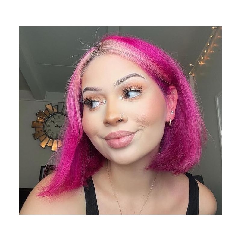 Crazy Color Vibrant Pinkissimo Semi-Permanent Hair Dye. Highly Pigmented Magenta