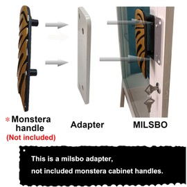 PIAOLGYI 2 Pcs White Cabinet Handle Adapter for Milsbo Greenhouse Cabinet,Cabinet Handles Accessory Compatible with IKEA Milsbo Cabinet,Adapter Sets ONLY