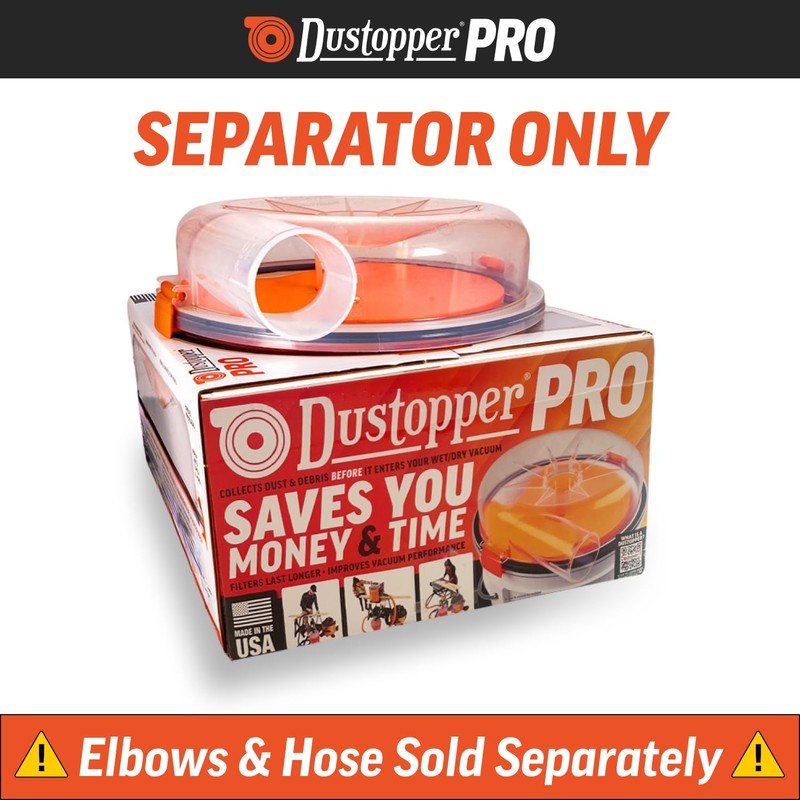 Dustopper PRO Low-Profile Dust Separator – Dust Collection Separator, Up