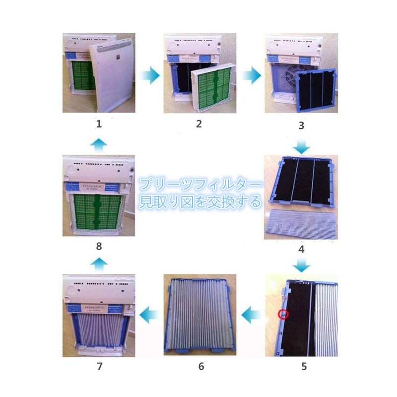 Air Purifier Filter Compatible with KAC006A4 and Successor KAC017A4 Replacement