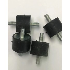 4 Rubber Vibration Isolator Mounts 3/4 High 1" Dia 1/4"-20 x 1/2" Thread