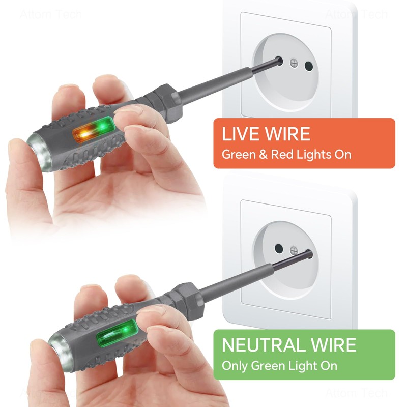 Tomorotec 2PCS Voltage Tester Screwdriver Set - Multifunctional, Magnetic Tips